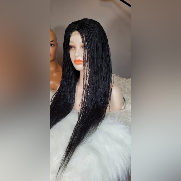 Elegant Black Braided Wig - Picture 5 of 7